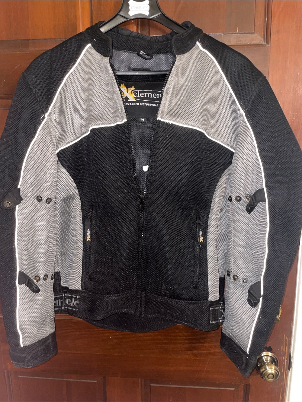 Xelement Men’s Black & Gray Mesh Motorcycle Jacket
